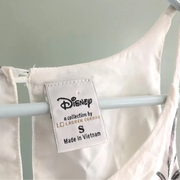 LC Lauren Conrad Disney Collection White Tea Floral Dress - Women’s Small - Picture 7 of 9